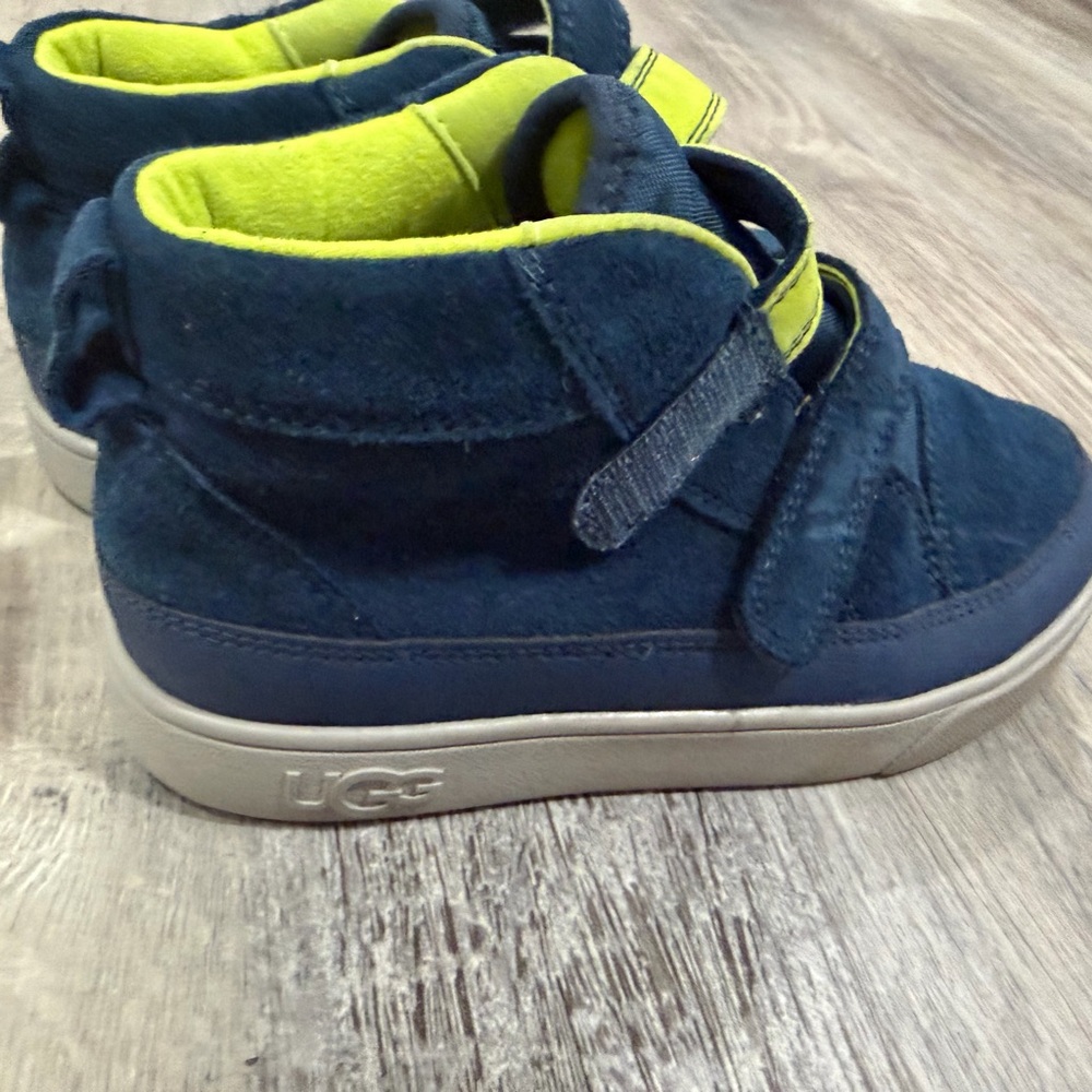 UGG Kids Navy and Lime Sneakers